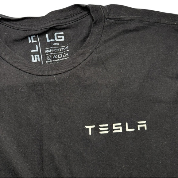 Tesla Black Long Sleeve Shirt Size Large - Picture 3 of 3